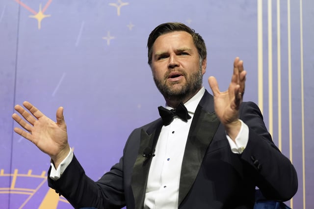 Vice President JD Vance speaks at the American Compass&#39;s The New World Gala in Washington, Tuesday, June 3, 2025.
