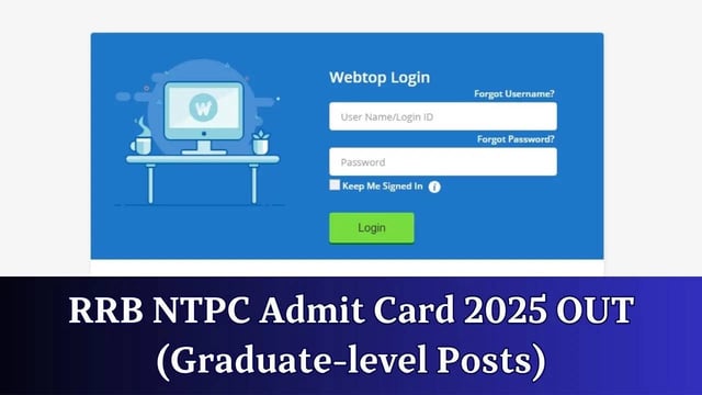 RRB NTPC Admit Card 2025 Released for Graduate Level Exam at rrb.digialm.com