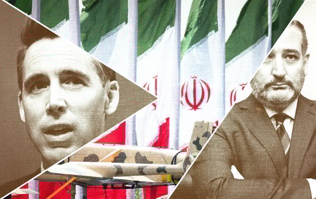 Sens. Josh Hawley, left, and Ted Cruz, right. (Illustration by Noah Hickey/Images via Getty Images)