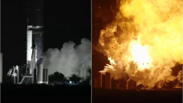 Explosion occurred before a scheduled static-fire test of Ship 36 at Starship's testing site at Massey, Texas.  | Image: X