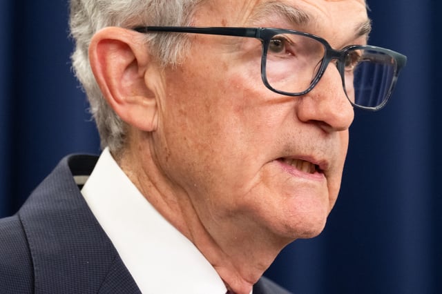 Chair of the U.S. Federal Reserve Jerome Powell speaks during a press conference following the Federal Open Market Committee meeting in Washington, DC, on June 18, 2025.