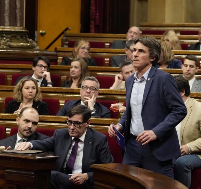El diputado de Junts Salvador Vergés, en el Pa rlament | FERRAN NADEU