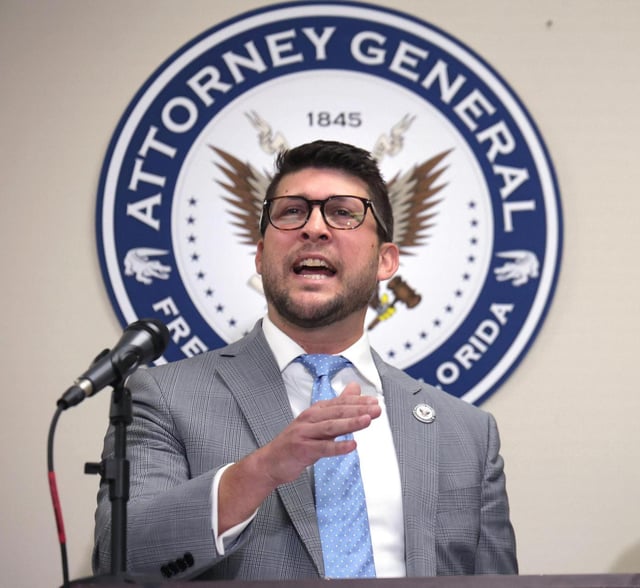 Florida Attorney General James Uthmeier was found in contempt of court after he violated an order to stop enforcing a new law that makes it a crime for undocumented immigrants to enter Florida. (Joe Burbank/Orlando Sentinel/TNS)