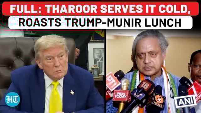 Trump breaking bread with Bin Laden’s ‘neighbour’? Watch Tharoor’s spicy take 