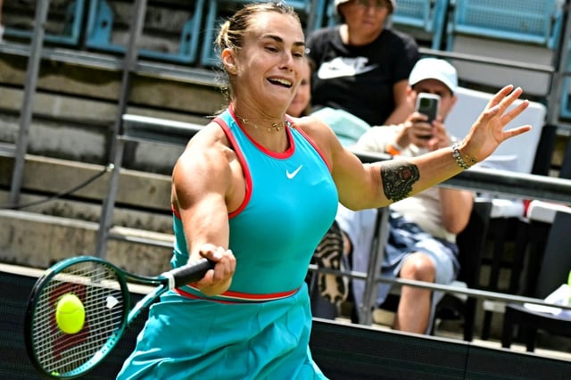 Aryna Sabalenka beat Rebeka Masarova in straight sets to progress to the quarter-finals in Berlin