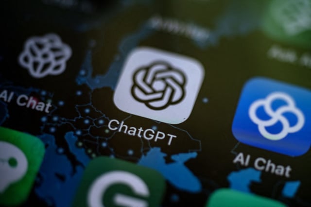 This illustration picture shows the AI smartphone app ChatGPT on June 6, 2023. (OLIVIER MORIN/AFP via Getty Images)