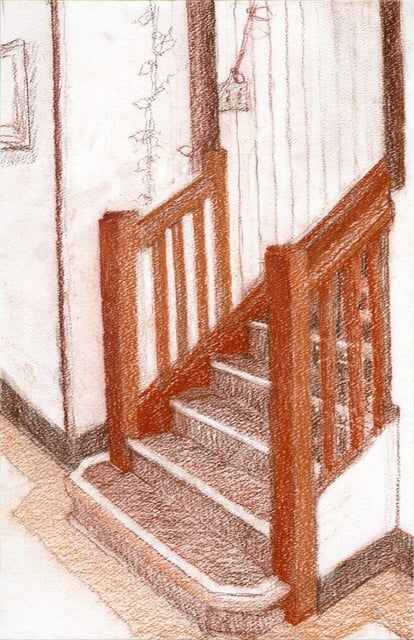  Jimmy Golden’s drawings of the Ortona are up at Collins Studio Gallery through July 19.