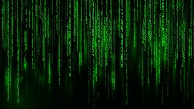 the matrix style raining numbers