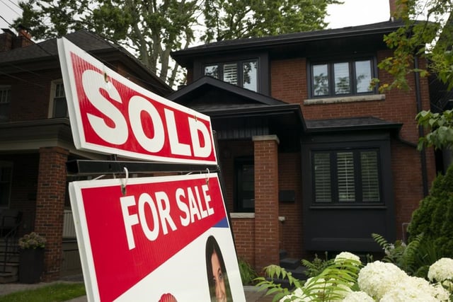 A West-end Toronto home for sale is shown in this July 15, 2023 file photo. THE CANADIAN PRESS/Graeme Roy