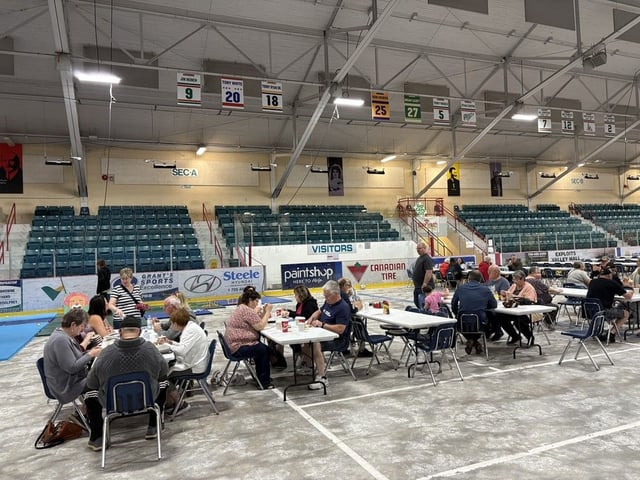 Evacuees from Badger have been getting meals provided to them by the Canadian Red Cross and various businesses around Grand Falls-Windsor and area.