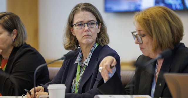 Auditor-General Caralee McLiesh pictured during a committee hearing in 2024. Picture by Keegan Carroll