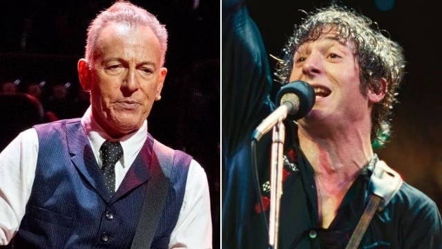 Left: The Boss himself, Bruce Springsteen (Credit: Shirlaine Forrest/Getty Images), Right: Jeremy Allen White in “Deliver Me From Nowhere” (Credit: 20th Century Studios)