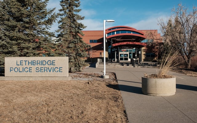Lethbridge Police Headquarters is shown in Lethbridge, Alta., on Wednesday, March 10, 2021. Police say they have recovered the body of a teen boy who drowned in an area river. THE CANADIAN PRESS/David Rossiter