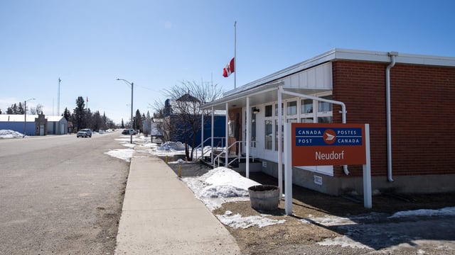 The post office of Neudorf, Sask. on Tuesday, March 26, 2024. THE CANADIAN PRESS/Liam Richards