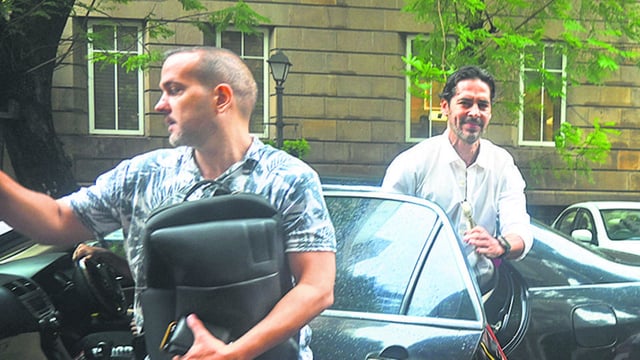 Mumbai, India - June 19, 2025: Dino Morea, along with his brother Santino, reached ED Office, at Ballard estate, in Mumbai, India, on Thursday, June 19, 2025. (Photo by HT Photo/ Hindustan Times) (Hindustan Times)