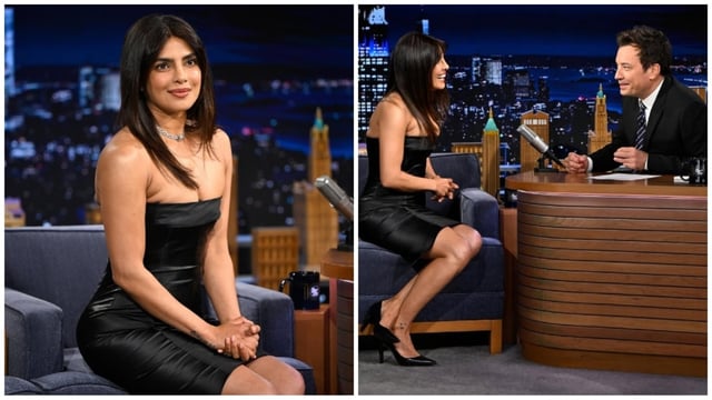 Priyanka Chopra promotes Heads of State on Jimmy Fallon. 