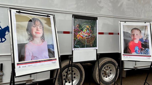 RCMP set up a command station in Lansdowne Station, N.S., in the days after the children went missing. 