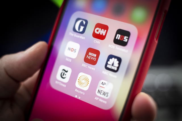 The BBC News application is seen on an iPhone in this photo illustration on January 29, 2019. (Photo by Jaap Arriens/NurPhoto via Getty Images)
