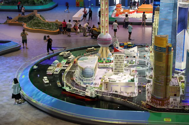 People visit Legoland Shanghai Resort for the pre-opening, during a media tour ahead of the theme park's opening set on July 5, in Shanghai, China June 20, 2025. REUTERS/Go Nakamura
