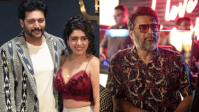Kenishaa Francis posted happy pictures from her party with Ravi Mohan, Madhavan and others. 