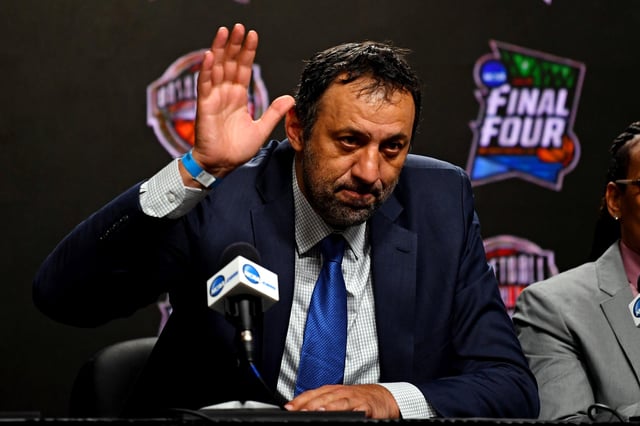 Apr 6, 2019; Minneapolis, MN, USA; NBA former player Vlade Divac during the Basketball Hall of Fame press conference at U.S. Bank Stadium. Mandatory Credit: Bob Donnan-USA TODAY Sports/File Photo