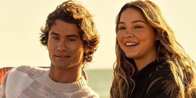Chase Stokes as John B and Madelyn Cline as Sarah in Outer Banks Season 4 Part 1
