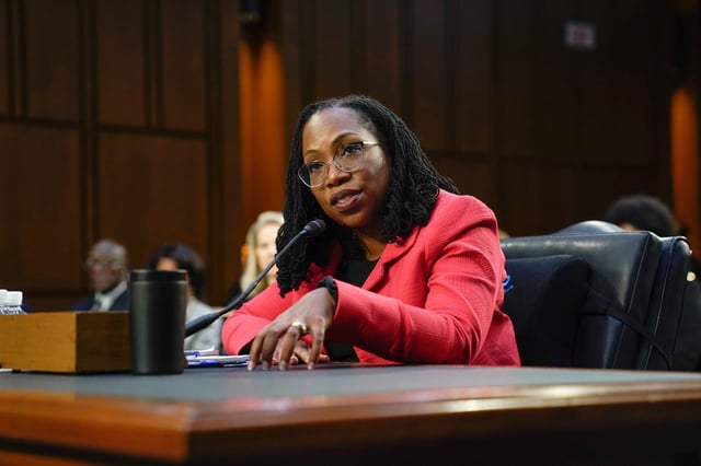 Judge Ketanji Brown Jackson, speaks during her Senate Judiciary Committee confirmation hearing at the Capitol, on Mar. 22, 2022.