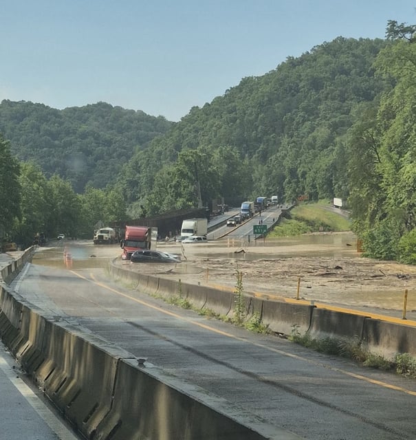 Tennessee Department of Transportation officials said the closure on I-40 is the same area that was damaged during Hurricane Helene in late September, but the rockslide&#39;s damage &#34;is not as extensive.&#34; Officials said it could take at least two weeks to clear and repair the road after the rockslide. (MARK NAGI/TENNESSEE DEPARTMENT OF TRANSPORTATION)