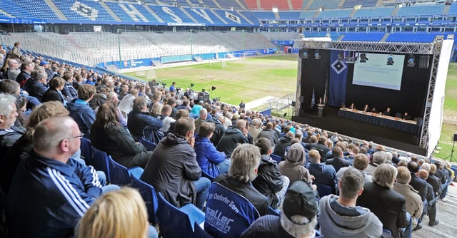 Schauplatz der Wahlen: Am Samstag steigt im Volksparkstadion die Mitgliederversammlung des HSV.