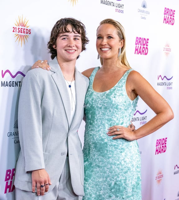 Anna Camp and Jade Whipkey at the LA premiere of "Bride Hard" on June 18, 2025 in CA.