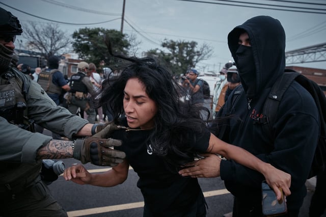 Do you think they know they look like the bad guys here? (Photo by Andres Kudacki/Getty Images)