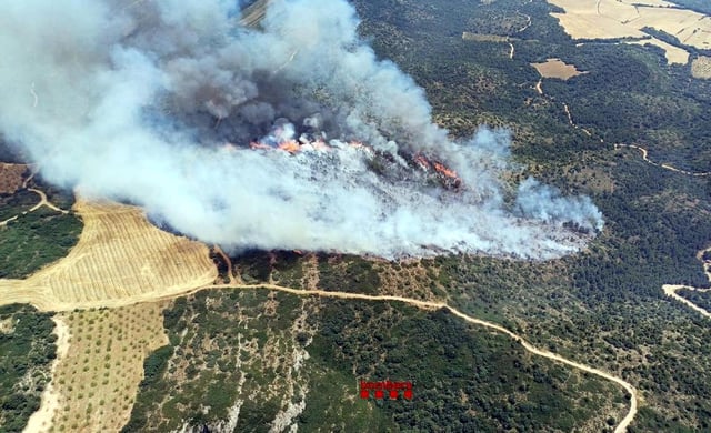 Incendio forestal en Os de Balaguer