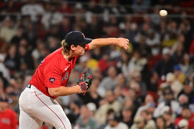 Sep 27, 2024; Boston, Massachusetts, USA; Boston Red Sox pitcher Zach Penrod (67) pitches against the Tampa Bay Rays during the seventh inning at Fenway Park. Mandatory Credit: Eric Canha-Imagn Images/File Photo
