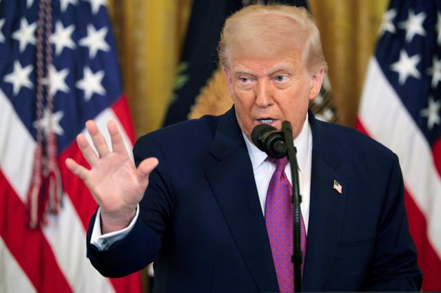 President Donald Trump said he would decide on military action against Iran within two weeks.