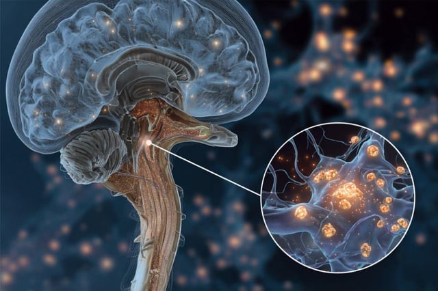 In acute pain, IA increases — acting like a natural sedative for the pain pathways. Credit: Neuroscience News