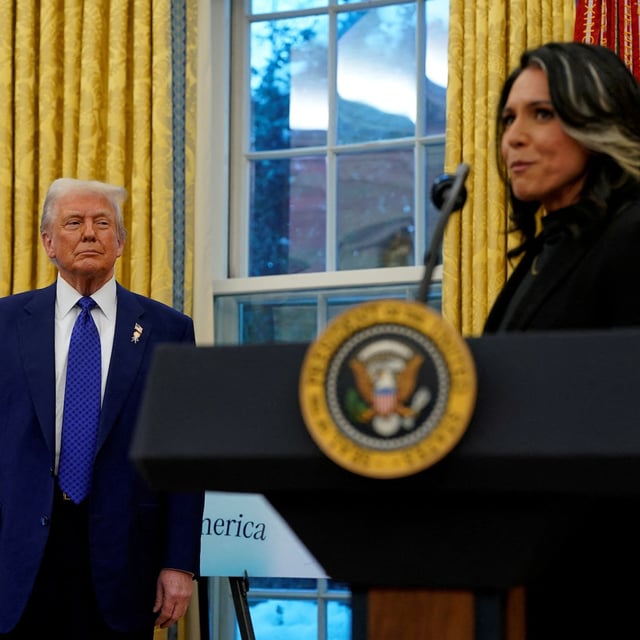 "She's wrong," Trump told reporters Friday, disputing U.S. spy chief Tulsi Gabbard's reports that Iran is not working on a nuclear weapon.
