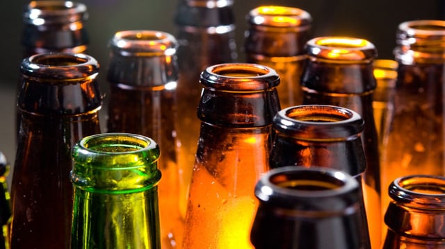 Beer Bottles lined up