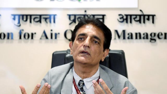 Virinder Sharma addresses a press conference on Friday on the scanning and checking of registration numbers of vehicles arriving at petrol pumps via the ANPR system. (ANI)