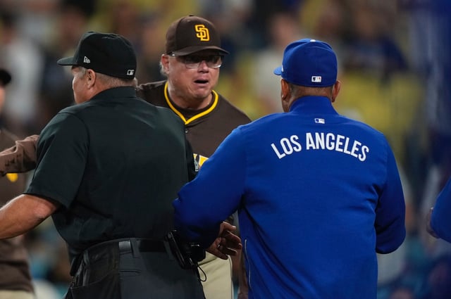 San Diego Padres manager Mike Shildt and Los Angeles Dodgers manager Dave Roberts were both suspended a game after an on-the-field exchange on Thursday.