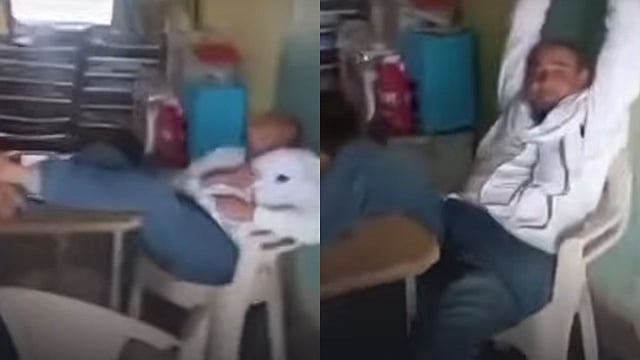 Viral Video: Teacher Caught &#39;Napping&#39; During Ongoing Class In Jalna ZP School