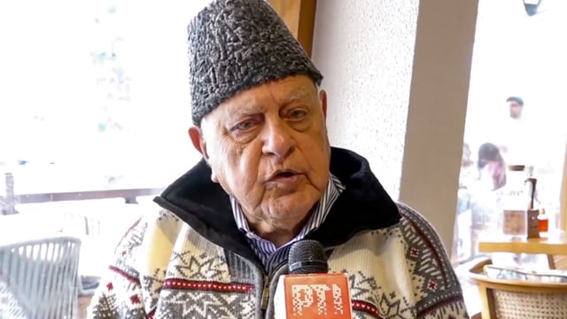 **EDS: SCREENSHOT VIA PTI VIDEOS** Anantnag: Jammu and Kashmir National Conference President Farooq Abdullah speaks to the media, at Pahalgam in Anantnag, J&K, Saturday, May 3, 2025. (PTI Photo)(PTI05_03_2025_000498A)