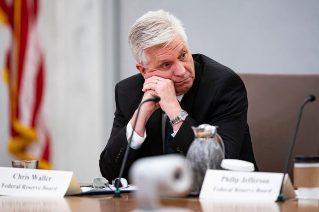 Christopher Waller during a Fed event in Washington, DC, on March 22, 2024.