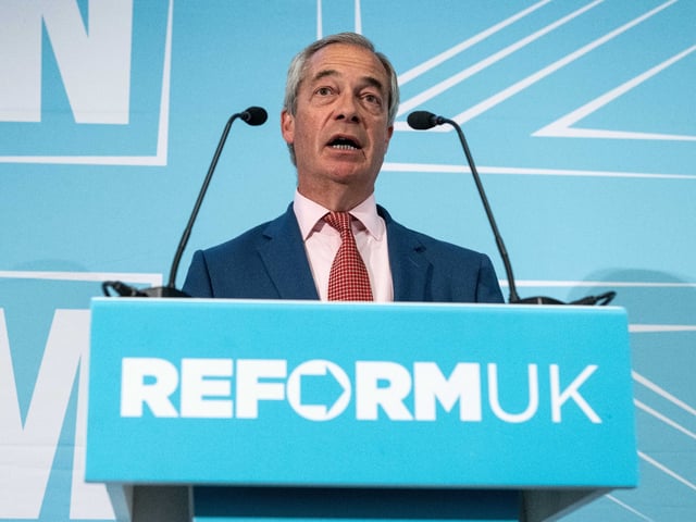 LONDON, UNITED KINGDOM - JUNE 10: Reform UK leader Nigel Farage speaks during a press conference in Westminster, United Kingdom on June 10, 2025. (Photo by Thomas Krych/Anadolu via Getty Images)