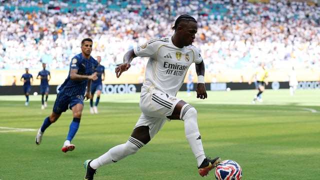 Vinicius Junior #7 of Real Madrid C.F. during the FIFA Club World Cup 2025 group H match between Real Madrid CF and Al Hilal