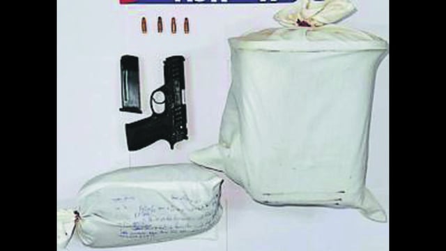 Police have recovered 6.15kg heroin, one PX5 pistol (30 bore), four live cartridges (30 bore), ₹10,000 drug money and a mobile phone from the accused. (HT)