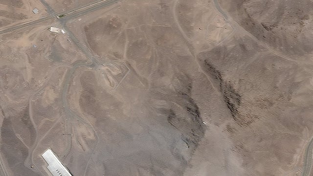 Satellite image over Fordow, after the U.S. struck the underground nuclear facility, near Qom, Iran, June 22, 2025. 2025.