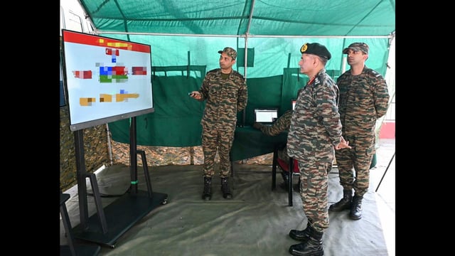 Chief of Army Staff General Upendra Dwivedi reviews the security grid in the Kashmir region and assess preparedness for the upcoming Amarnath Yatra on Sunday. (ANI)