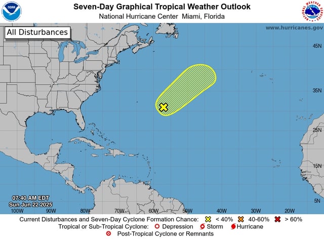 Tropical System June 22, 2025