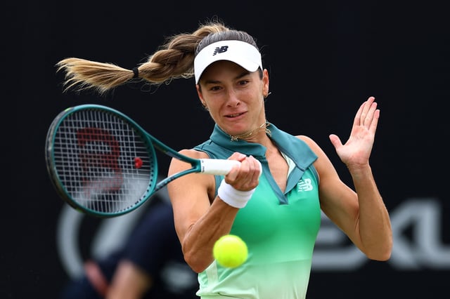 Tennis - Nottingham Open - Nottingham Tennis Centre, Nottingham, Britain - June 22, 2025 McCartney Kessler of the U.S. in action during her final match against Ukraine's Dayana Yastremska Action Images via Reuters/Andrew Boyers