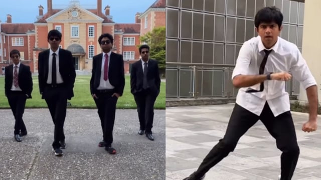 Bollywood energy met Oxford charm in a viral dance by desi boys.